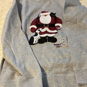 Barbour Gray Santa Sweatshirt for Kids